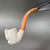 Owl on Lattice Billiard Meerschaum Tobacco Pipe 1/2 Bent By Paykoc M01301