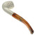 Teardrop Lattice Billiard w/Smooth Bottom 1/2 Bend Stem Meerschaum Pipe By Paykoc M02133(L)