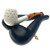 Teardrop Lattice Billiard w/Smooth Bottom 1/2 Bend Stem Meerschaum Pipe By Paykoc M02133(L)