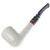 Smooth Dublin w/Lattice Doily stem & Deep Brown  Stem - Arasta Premium Meerschaum Pipe M80008