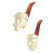 Sherlock and Watson Meerschaum Pipe 2 Piece Set with Case 1 Assorted Set of 2