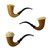 $180 Mahogany Wood Calabash Pipe with Meerschaum Bowl,  1 Assorted Pipe