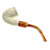 Floral Freemason Billiard 3/4 Bend Meerschaum Pipe by Paykoc M06013