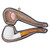 Teardrop Lattice Finish Apple Bowl & Flared Meerschaum shank Tobacco Pipe By Paykoc M02011(L)