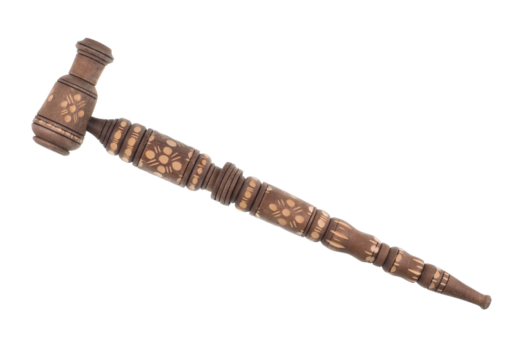 American Apache indian indigenous ceremonial tobacco pipe