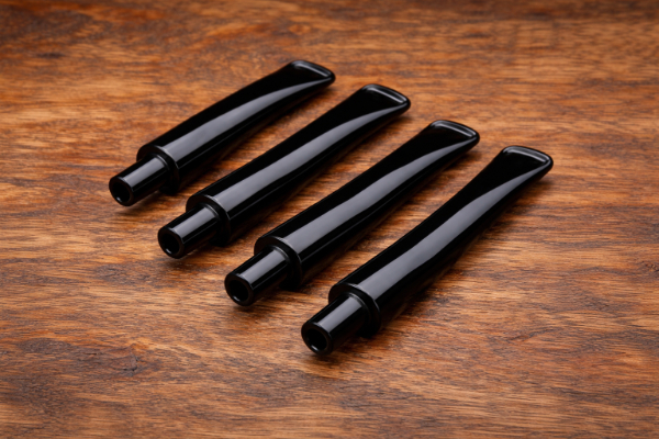 Light oxidation on vulcanite stem being polished