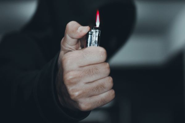 Windproof lighter and stormproof matches.