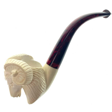 The Morning Star Ram's Head Tobacco Pipe By Paykoc M01411