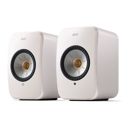 KEF LSX II Wireless Bookshelf Speakers (Mineral White, Pair) **OPEN