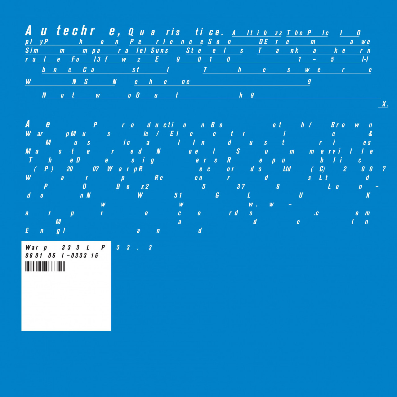 Autechre - Quaristice (Vinyl 2LP) - Music Direct