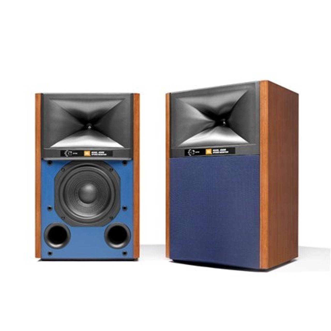 JBL - 4309 Bookshelf Speakers (Walnut with Blue Grilles, Pair) **OPEN BOX**