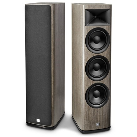 JBL - HDI-3800 Tower Speakers (Gray Oak 