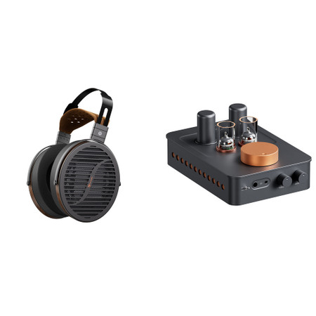 Fosi Audio - i5 Open-Back Planar Magnetic Headphones & GR70 Tube Headphone Amp (Orange)