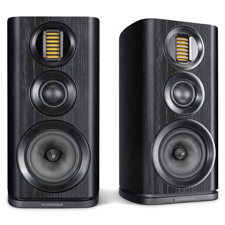 Wharfedale - EVO 4.2 Bookshelf Speakers (Black Oak, Pair) **SCRATCH & DENT**