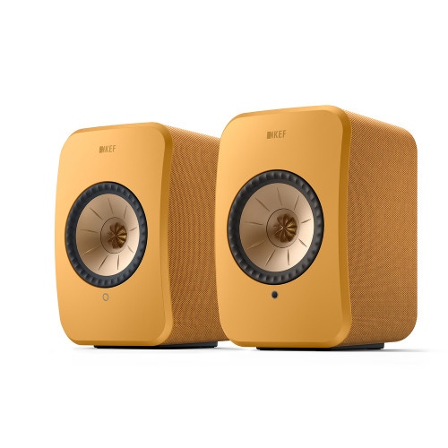KEF - LSX II Powered Wireless Bookshelf Speakers (Amber Haze, Pair) **OPEN BOX**
