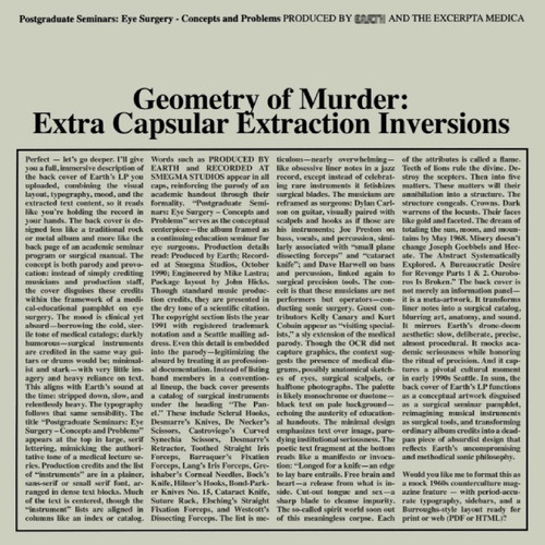 Earth x Black Noi$e - Geometry of Murder: Extra Capsular Extraction Inversions (Colored Vinyl 2LP)