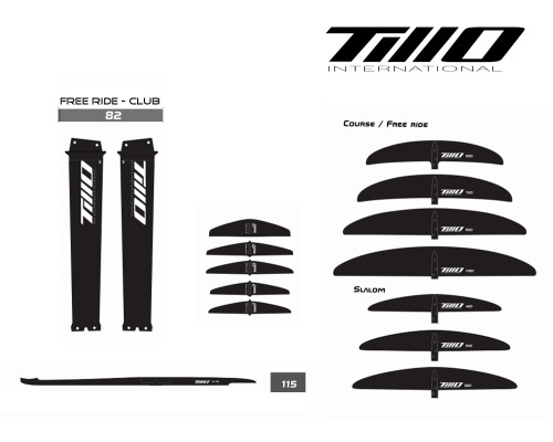 Tillo Windsurf Foil - Free Ride - Club (82cm Mast)