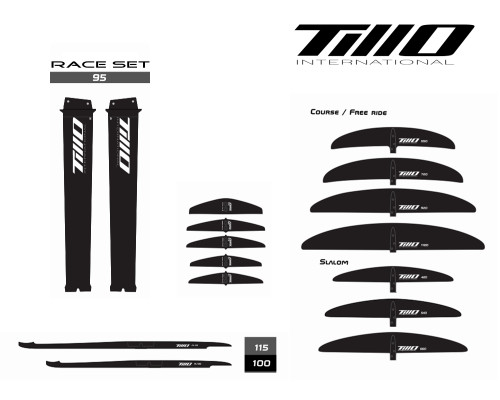 Tillo Windsurf Foil -Race Set  (95 cm Mast)
