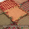 Primitive Red 5 Mini Buffalo Homespun Cotton Fabric