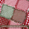 40+ Merry Christmas Red & Green 6-inch Plaid Homespun Quilt Squares