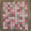 40 Merry Christmas Red & Green 5-inch Plaid Homespun Quilt Squares