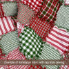 40 Merry Christmas Red & Green 5-inch Plaid Homespun Quilt Squares