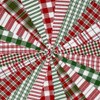 40 Merry Christmas Red & Green 5-inch Plaid Homespun Quilt Squares