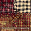 Red & Khaki 1 Homespun Cotton Fabric