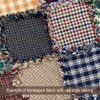 Antique Black Plaid Homespun Cotton Fabric