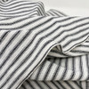 Medium Weight Black White Ticking Stripe Homespun Cotton Fabric Fat Quarter