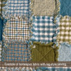 Ginger Blue 5 Plaid Homespun Cotton Fabric