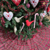 White Felt Fabric Heart Christmas Ornaments - Set of 3 - by Marilee Home