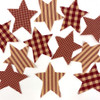 4" Precut Star Shaped Homespun Fabric - Set of 12