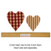 4" Precut Heart Shaped Homespun Fabric - Set of 12