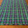 Celtic Blue Tartan Plaid Quilted Christmas Homespun Placemats; 14" x 19" - Set of 4