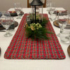 Scotty Red Tartan Reversible McCuan Green Tartan Quilted Christmas Table Runner; 14" x 48"