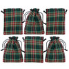 McCuan Green Tartan Plaid Small Gift Bag; 6" x 4.5" - Set of 6