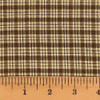 Tuscan Brown 3 Plaid Homespun Cotton Fabric Fat Quarter