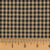 Primitive Black 3 Plaid Homespun Cotton Fat Quarter