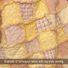 40 Flora Blush Pink & Yellow Homespun 5 inch Quilt Squares