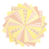 40 Flora Blush Pink & Yellow Homespun 6 inch Quilt Squares