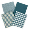 Ginger Blue Assorted Plaid Bundle - Set of 4 Fat Quarters