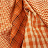 Pumpkin Gingham Homespun Cotton Fabric