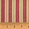 Primitive Red Large Ticking Stripe Homespun Cotton Fabric
