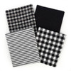 Black & White Assorted Plaid Gingham Cotton Fabric Bundle - Set of 4 Fat Quarters Black & White Assorted Plaid Gingham Cotton Fabric Bundle - Set of 4 Fat Quarters