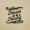 Set of 4 Embroidered Encouragement Designs on Ecru Off-White Fabric