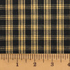 Primitive Black 4 Homespun Plaid Cotton Fabric Fat Quarter