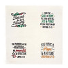 Sale! White Embroidered Encouragement Designs - Set of 4 