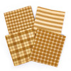 Honey Assorted Plaid Gingham Cotton Fabric Bundle - Set of 4 Fat Quarters
