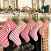 Perfect Red 2 Quilted Stocking with Personalized Charm by Marilee Home